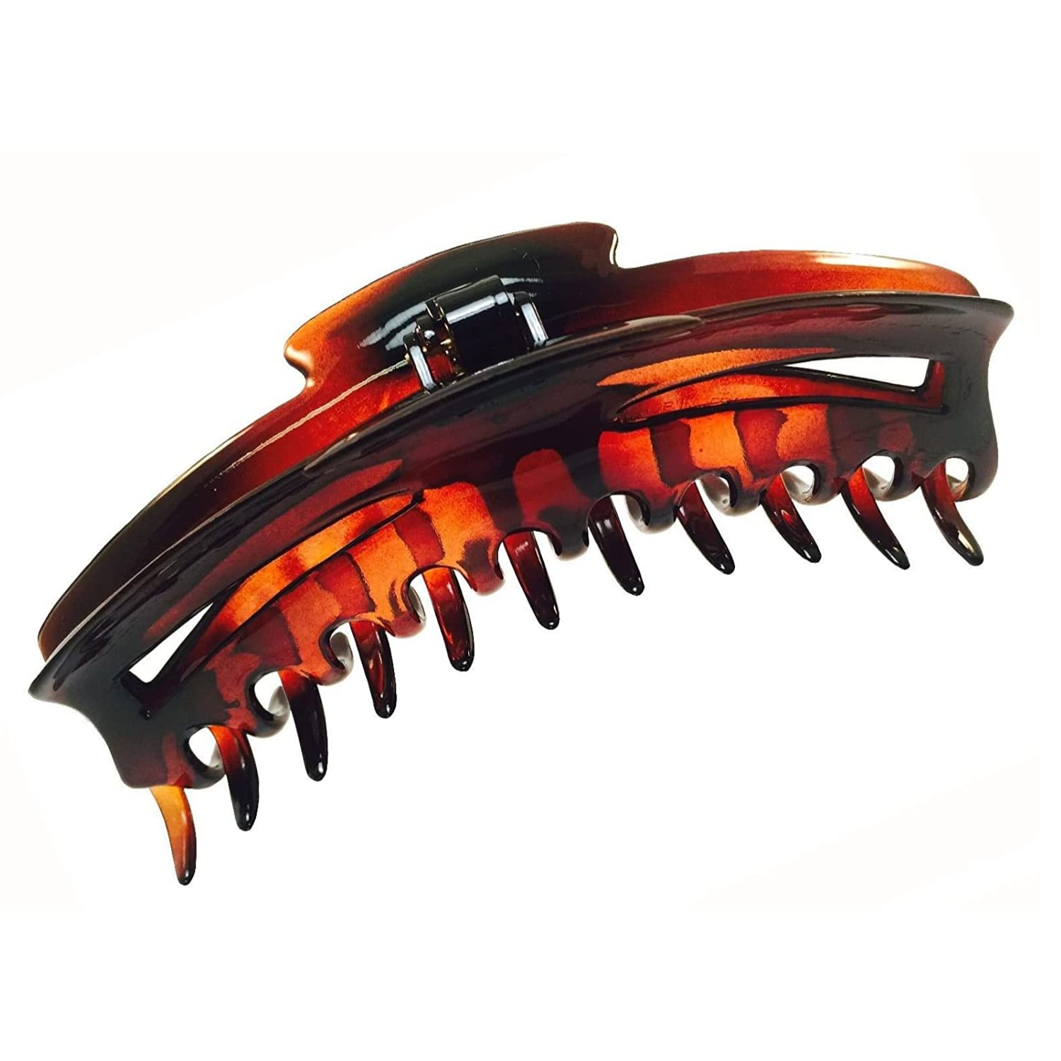 Parcelona French Bend Narrow Extra Large Jumbo Black Jaw Hair Claw Clip
