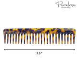 Parcelona French Wide Tooth Rake Tokyo Large Celluloid Hair Detangling Comb