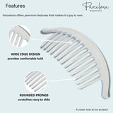 Parcelona France Arch Extra Large Shell 13 Teeth Interlocking Side Hair