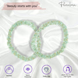 Parcelona Flexible Set of 4 Chenille Ponytail Holder Elastic Hair Ties