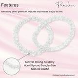 Parcelona Flexible Set of 4 Chenille Ponytail Holder Elastic Hair Ties