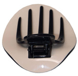 French Amie Handmade Onde Cream Ivory Hair Side Slider In Secure Grip Claw Clip