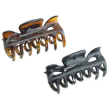 Parcelona French Classic Small 2.5" Celluloid Set of 2 Jaw Hair Claws for Women