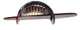 Parcelona French Royal Arch Crystals Shell Hair Slide Pin Thru Ponytail Holder B