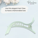 Parcelona French Simply Bear Paw Medium 3” Celluloid Set of 2 Hair Claw Clips