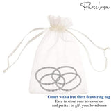 Parcelona Thin Stripes Set of 4 Ponytail Holder Elastic Hair Ties  for Women