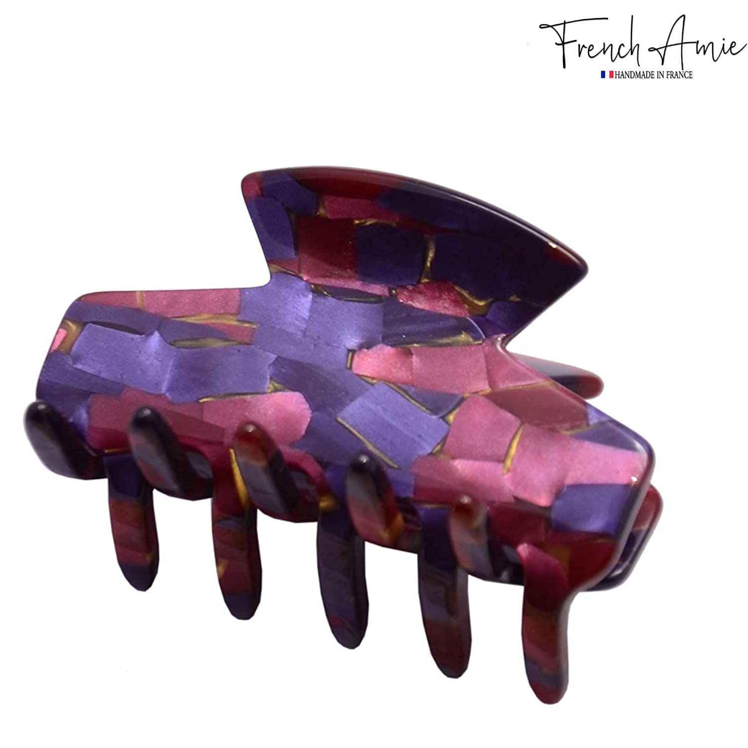French Amie Chic Small Handmade Cellulose Acetate Jaw Hair Claw Clips