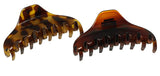 Parcelona French Boss Thin and Narrow Savana N Brown Covered Spring Hair Claws