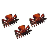 Parcelona French Classic 1.5" Small Celluloid Set of 3 Hair Claws for Women