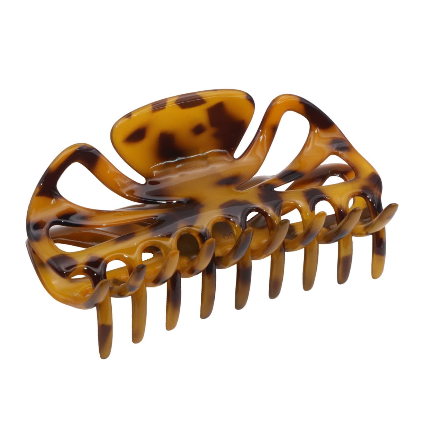 Parcelona French Glossy Belle Large Celluloid Hair Claw for Women