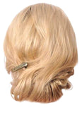 French Amie Mini Glittery Bar Golden Silver Handmade Celluloid Hair Barrettes