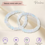 Parcelona Flexible Set of 4 Chenille Ponytail Holder Elastic Hair Ties