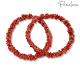 Parcelona Flexible Set of 4 Chenille Ponytail Holder Elastic Hair Ties