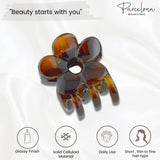 Parcelona French Belle Fleur Small 1 1/2" Celluloid Covered Spring Hair