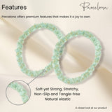 Parcelona Flexible Set of 4 Chenille Ponytail Holder Elastic Hair Ties