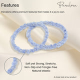 Parcelona Flexible Set of 4 Chenille Ponytail Holder Elastic Hair Ties