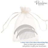 Parcelona French Shell Large Interlocking 12 Teeth Side Hair Combs