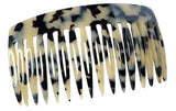 French Amie 16 Teeth White Tokyo Medium Handmade Flexible Side Hair Comb