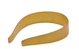 Parcelona French Band Golden Yellow Wide Flexible Celluloid Hair Headband