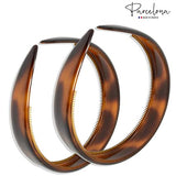 Parcelona French Bold Shell 3/4" Wide Celluloid Hair Headbands for Women(2 Pcs)