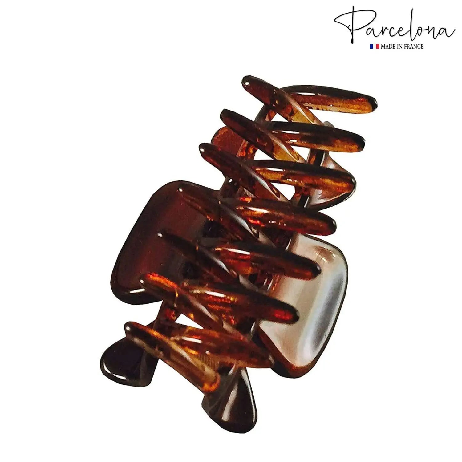Parcelona French Classic 1.5" Small Celluloid Set of 3 Hair Claws for Women