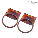 Parcelona French Quilted Rectangle Shell  Elastic Flexible Hair Ties