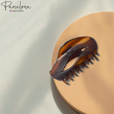 Parcelona French Swift Shell Jaw Hair Claw Clip Clamp with Covered Spring