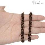 Parcelona Flexible Set of 4 Chenille Ponytail Holder Elastic Hair Ties