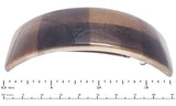 Parcelona French Curved Brown Checks Curved Strong Volume Hair Clip Barrette