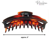 Parcelona French Bend Narrow Extra Large Jumbo Black Jaw Hair Claw Clip