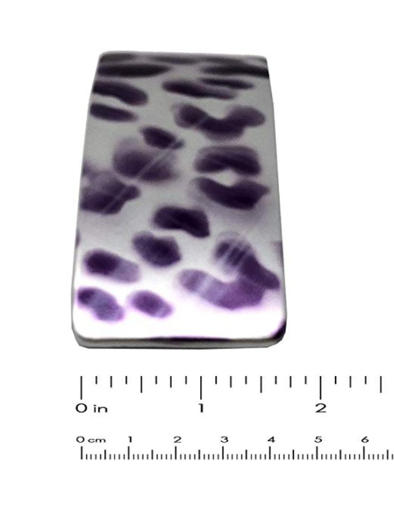 Parcelona French Purple Foot Print Bar Wide Large Cellulose Hair Clip Barrette