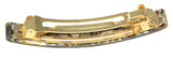 French Amie Bar Medium Handmade Onyx Celluloid Acetate Hair Clip Barrette