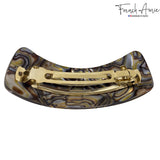 French Amie Handmade Curved Medium Automatic Strong Grip Hair Clip Barrette