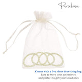 Parcelona Flexible Set of 4 Chenille Ponytail Holder Elastic Hair Ties