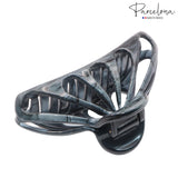 Parcelona French Rain Drop Small 2 3/4" Celluloid Jaw Hair Claw for Women