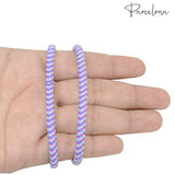 Parcelona Thin Stripes Set of 4 Ponytail Holder Elastic Hair Ties  for Women