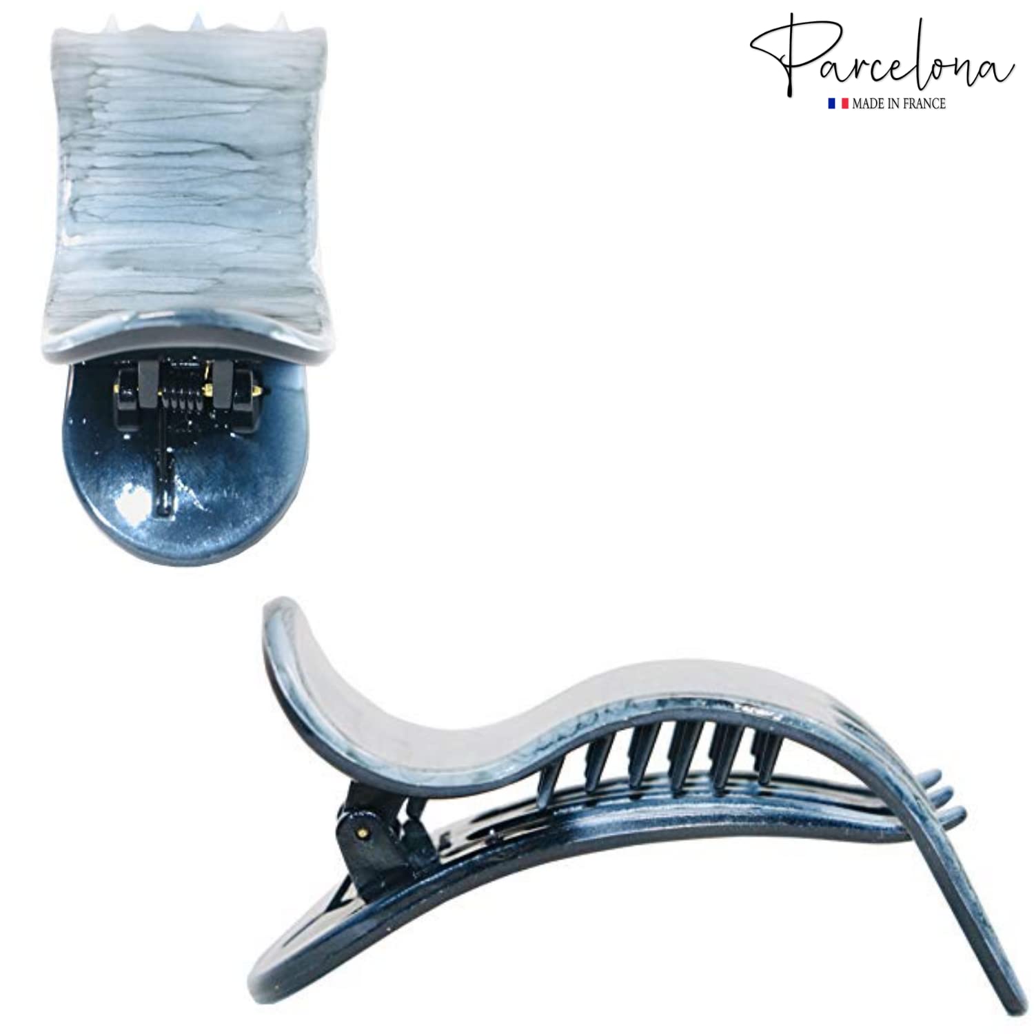 Parcelona French Simply Bear Paw Medium 3” Cellulose Hair Claw Clip for Women