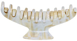 French Amie Curved Extra Large Narrow Ivory Handmade Long Hair Claw Clip