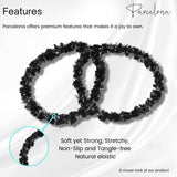 Parcelona Flexible Set of 4 Chenille Ponytail Holder Elastic Hair Ties