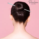 Parcelona French Classic Cellulose Acetate Large Hair Sticks(3 pcs)
