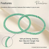 Parcelona Thin Stripes Set of 4 Ponytail Holder Elastic Hair Ties  for Women
