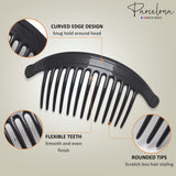 Parcelona France Arch Extra Large Shell 13 Teeth Interlocking Side Hair