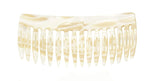 French Amie Handmade Ivory Cream Celluloid Acetate 16 Teeth Side Hair Comb