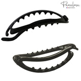 Parcelona French Plain Oval Simple Large Metal Free Hair Barrette for Women