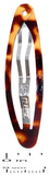 Parcelona French Ellipse Shell Design Medium Set of 6 Snap Clic Clac Hair Pins