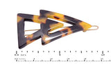 French Amie Pyramid Small Tokyo & Onyx Handmade Snap on Hair Pin Clips Barrette