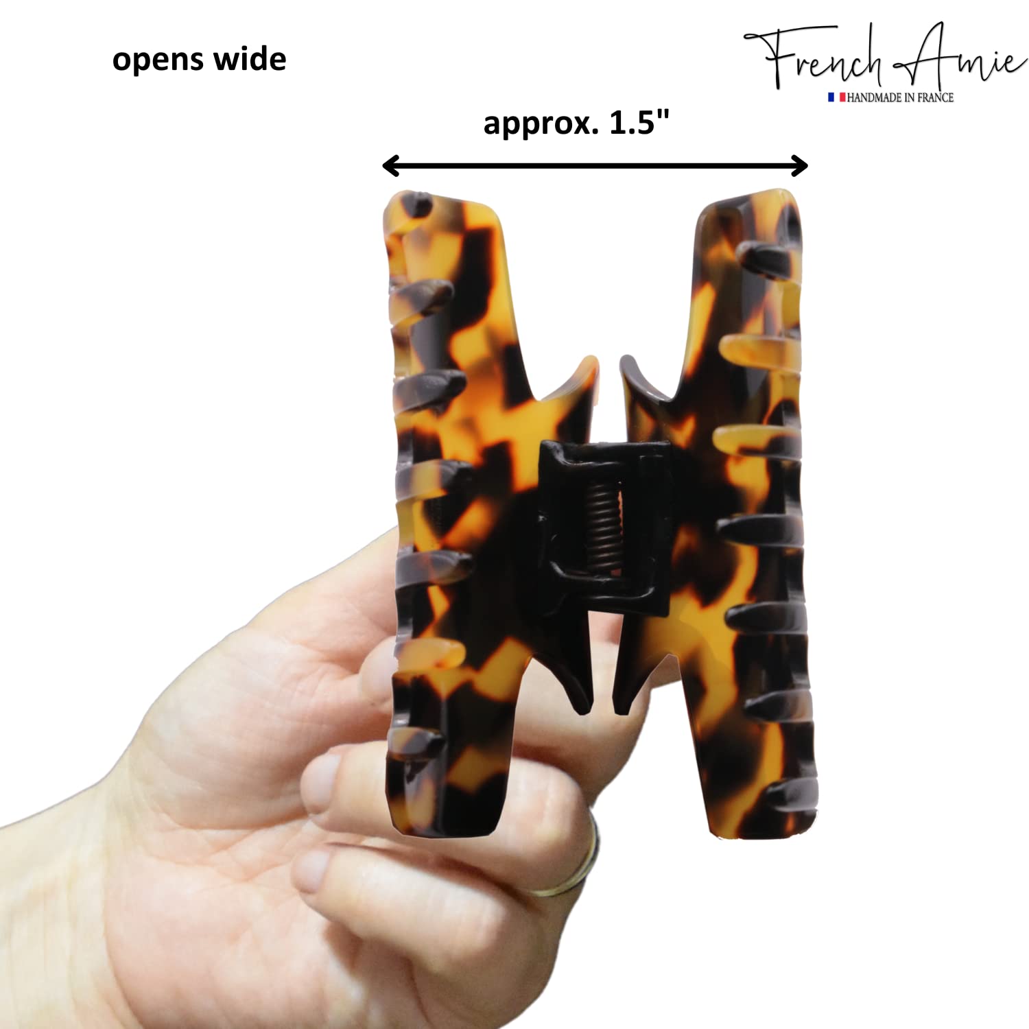 French Amie Chic Small Handmade Cellulose Acetate Jaw Hair Claw Clips