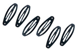 Parcelona French Ellipse Black Medium Set of 6 Metal Snap Clic Clac Hair Pins