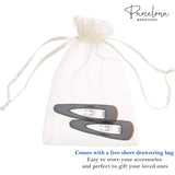 Parcelona French Clic Clac 2 1/4" Celluloid No Slip Grip Snap Hair Clips