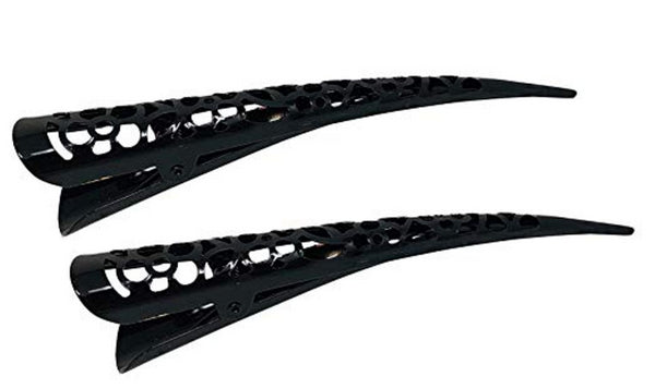 Moeni Flamingo Concord Large Black Long Beak Metal Side Slide Hair Clips